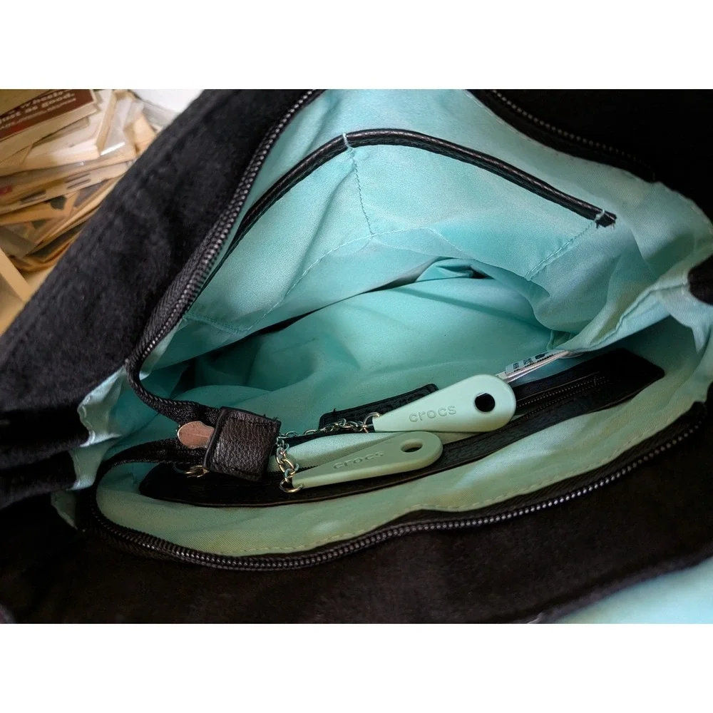 Crocs Mini Backpack Sherpa Lined Faux Suede Gorpcore Cozy Bag Streetwear Cute